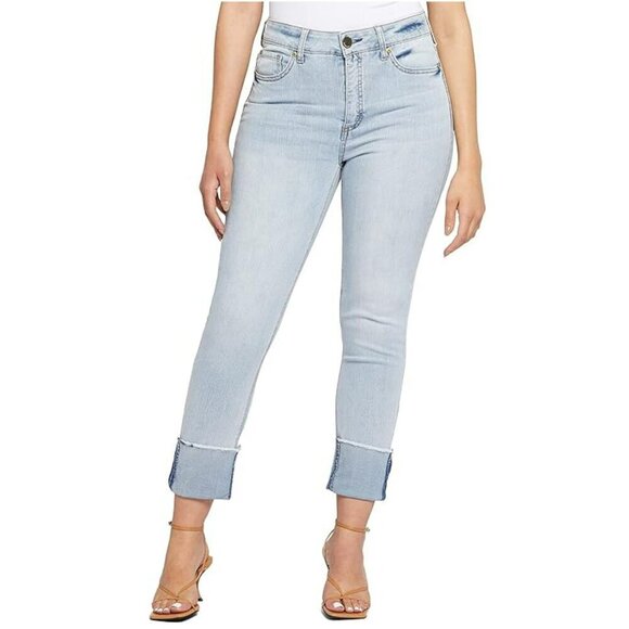NWT SEVEN7 Women's High Rise Slim Straight Boyfriend Cuffed Ankle Jeans - Picture 3 of 8